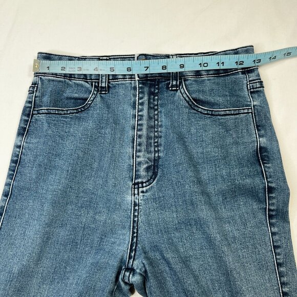 Show Me Your Mumu Berkeley Bell Jeans Med Wash Rainstorm Ultra Flares 26 - Picture 8 of 15